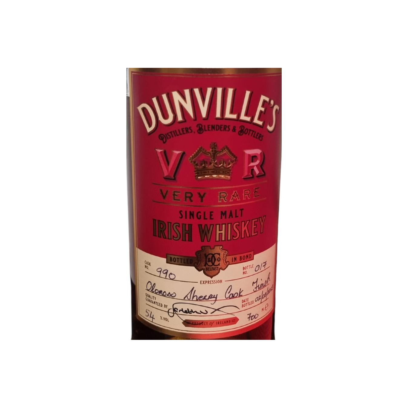 Dunville's 20 Years Single Malt Whisky