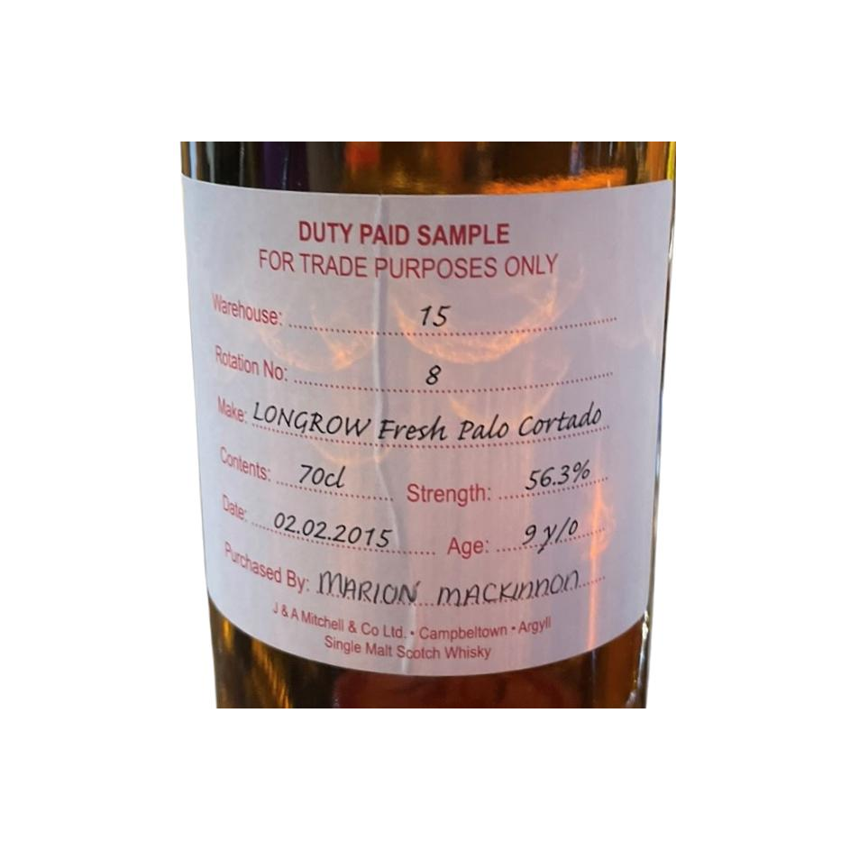 Longrow Duty Paid Sample - For Trade Purposes Only 2015 9 Years Single Malt Whisky 2
