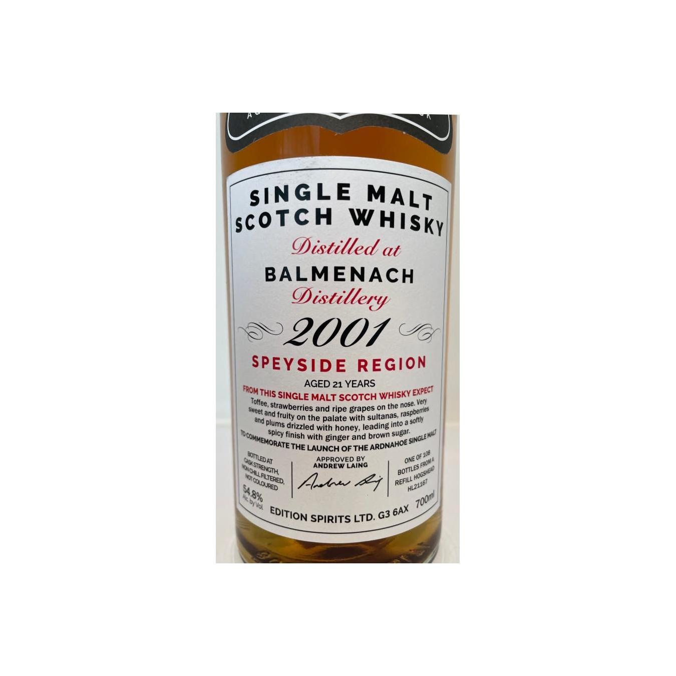 Balmenach The First Editions 2001 21 Years Single Malt Whisky 2