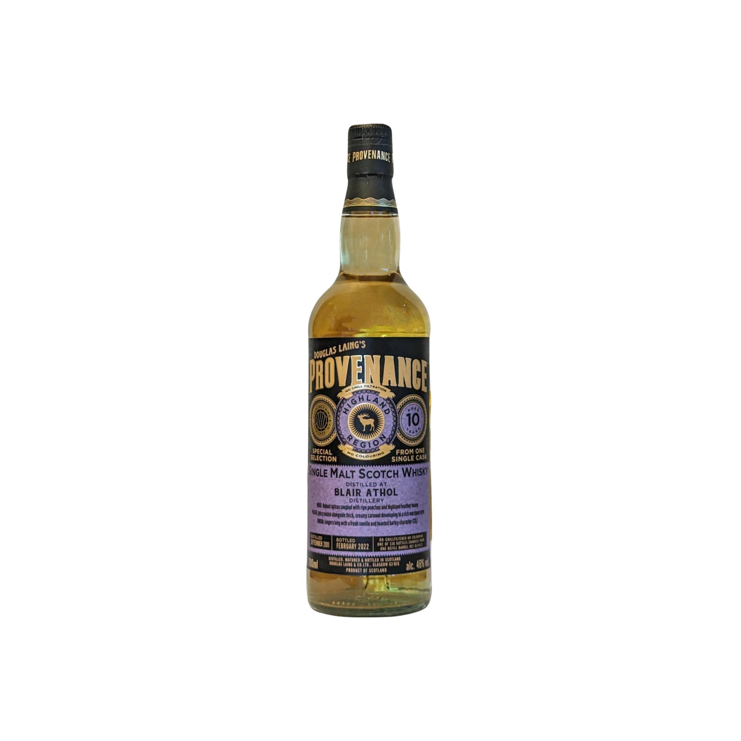 Blair Athol 2011 10 Years Single Malt Whisky