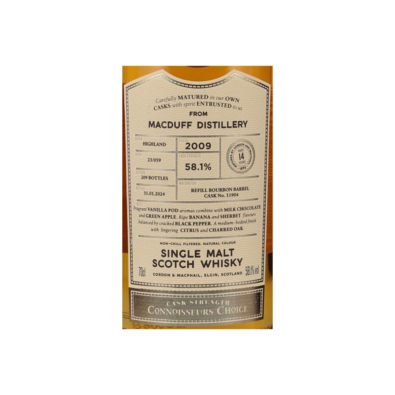 Macduff Connoisseurs Choice - Cask Strength 2009 14 Years Single Malt Whisky 3