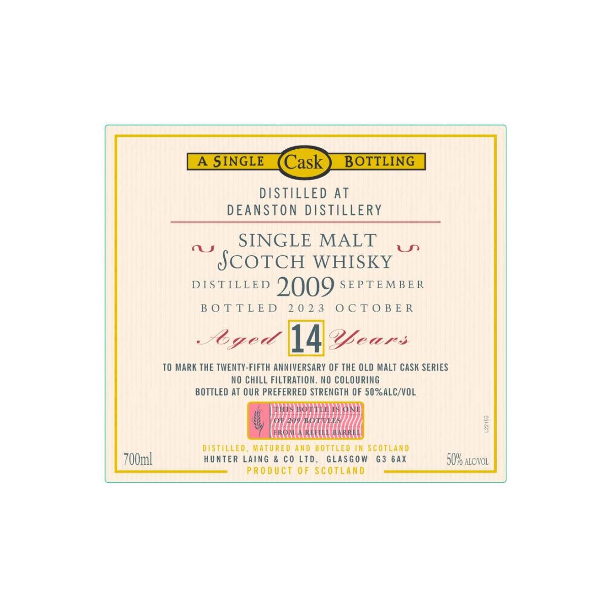 Deanston 2009 14 Years Single Malt Whisky