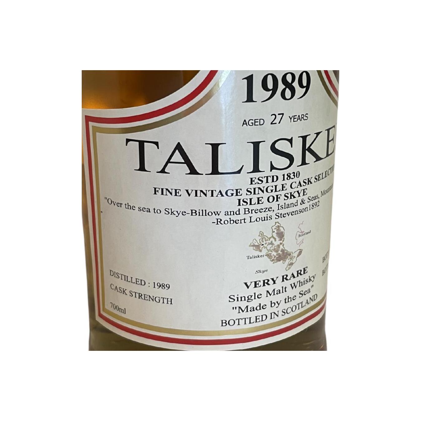 Talisker 1989 27 Years Single Malt Whisky 3