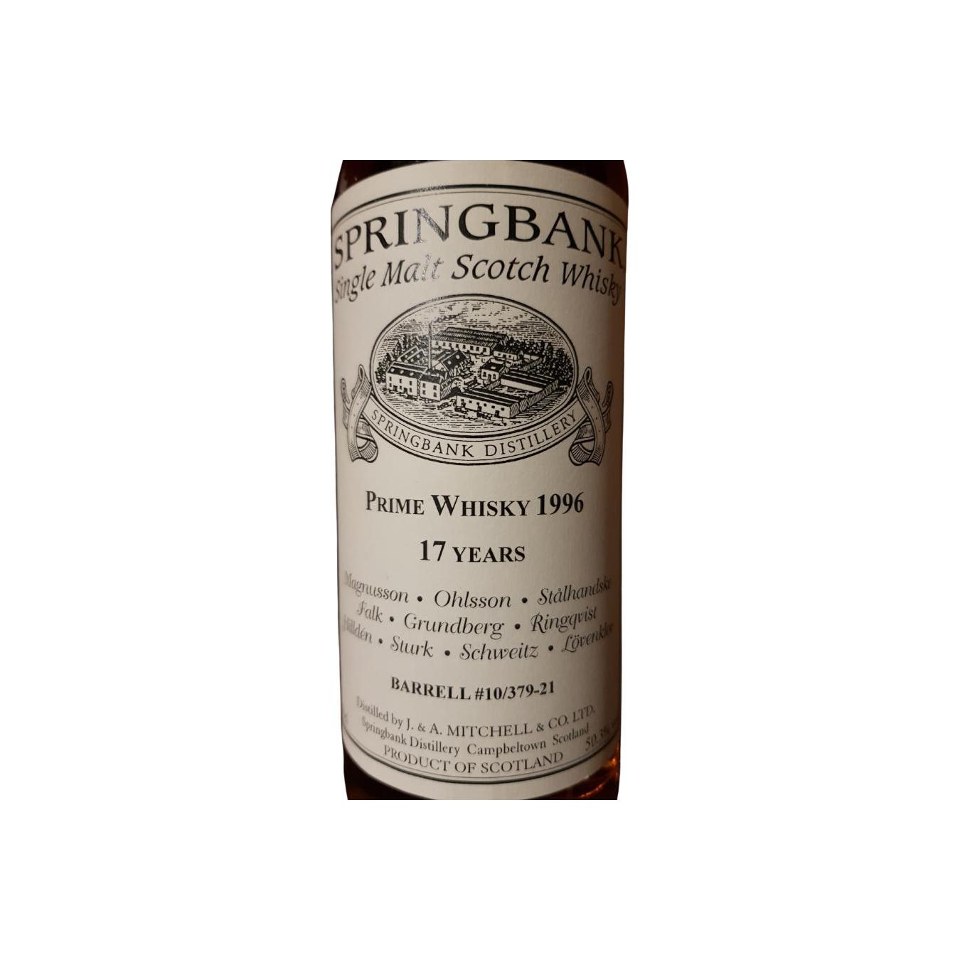 Springbank Private Bottling 1996 17 Years Single Malt Whisky 2