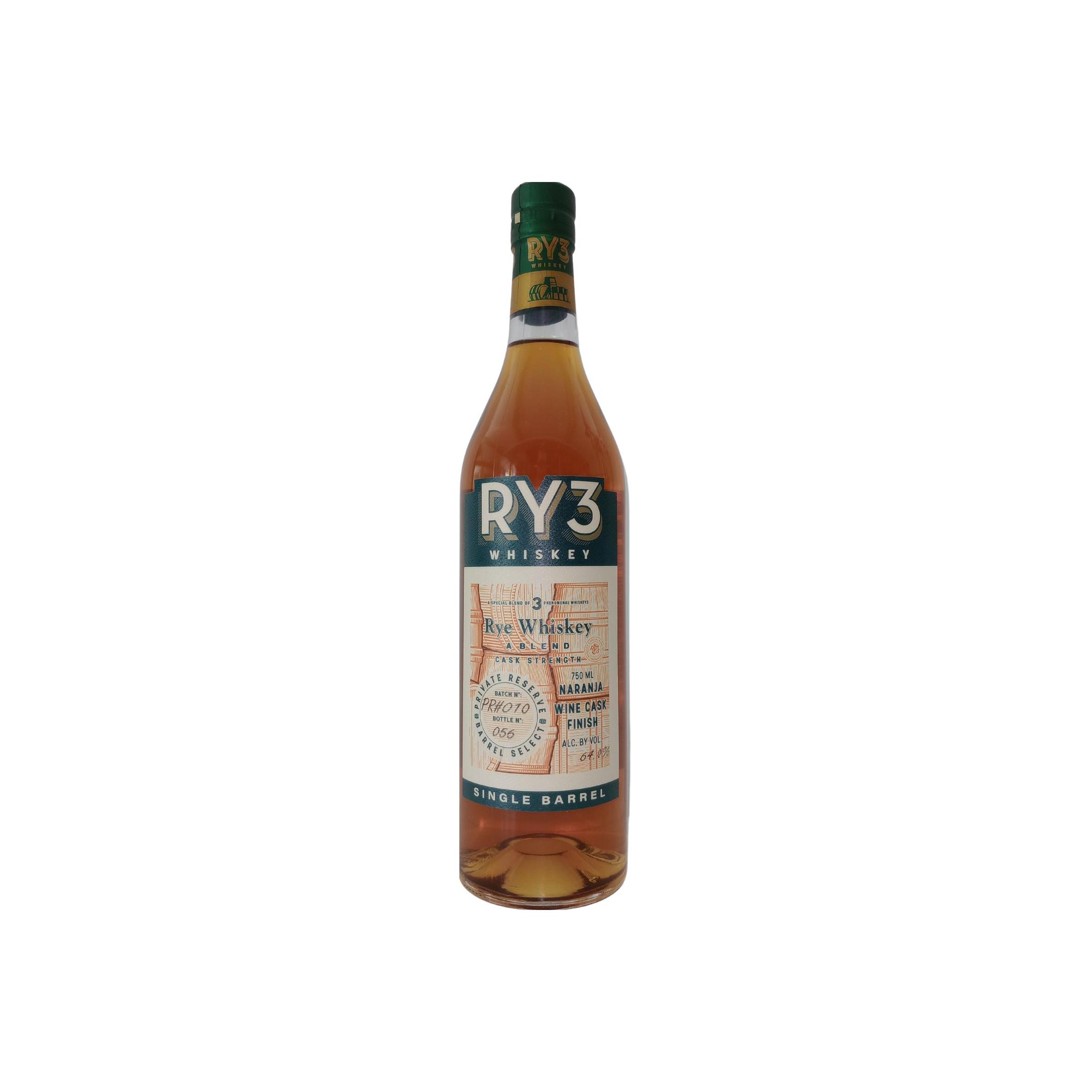 RY3 Ry3 Naranja Wine Cask Finish Rye