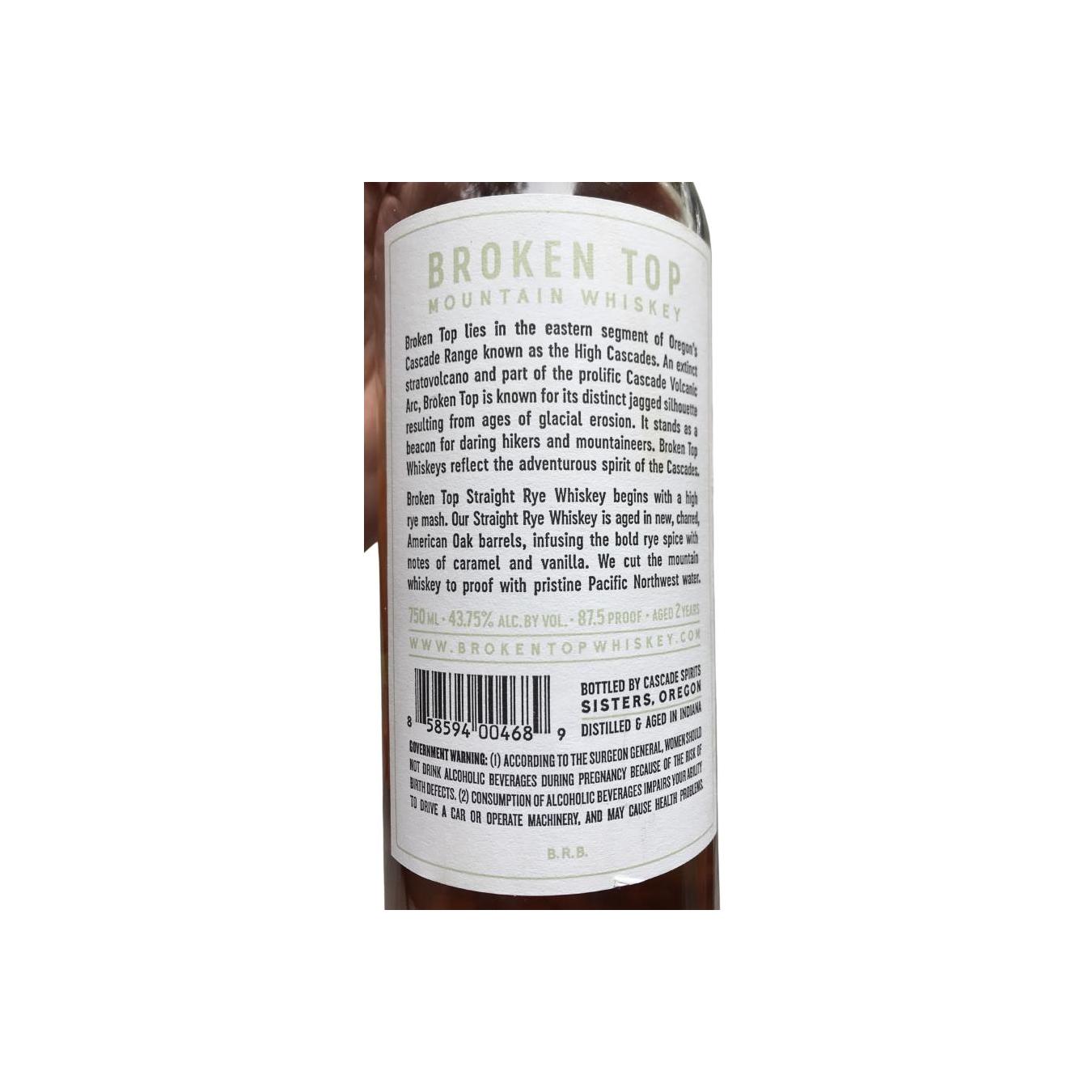 Broken Top Straight Rye Whiskey 2