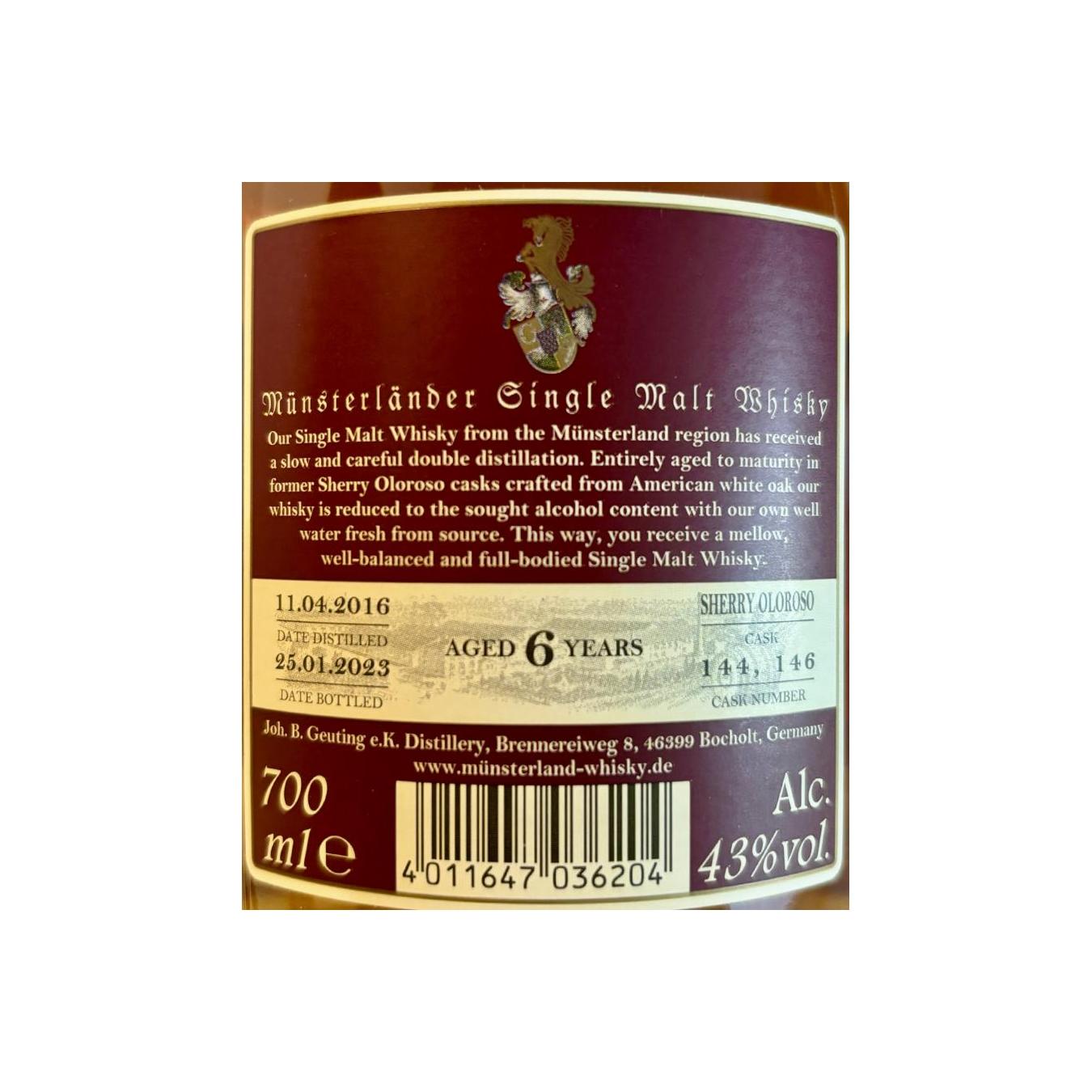 J.B.G. 2016 6 Years Single Malt Whisky 2