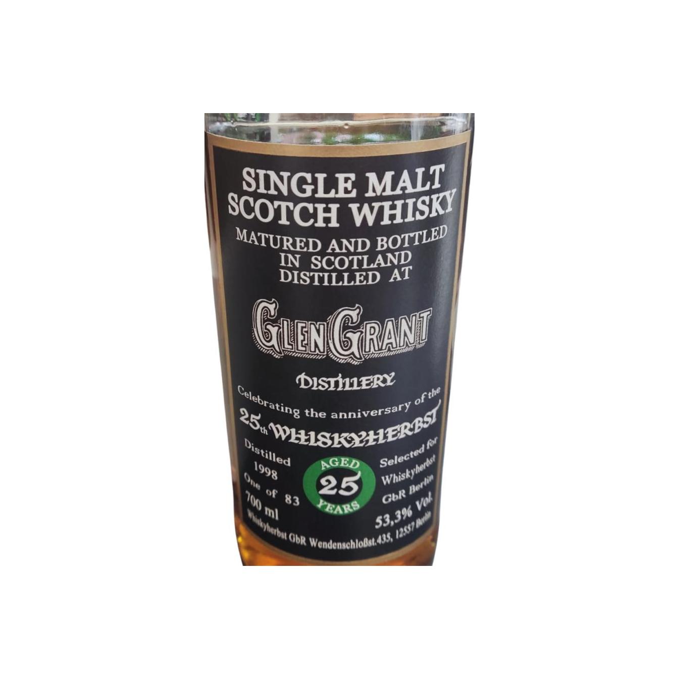 Glen Grant 1998 25 Years Single Malt Whisky