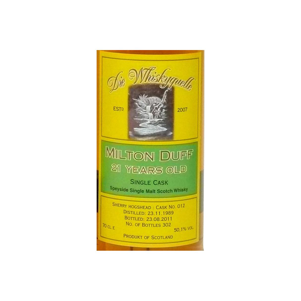 Miltonduff Single Cask 1989 21 Years Single Malt Whisky 2