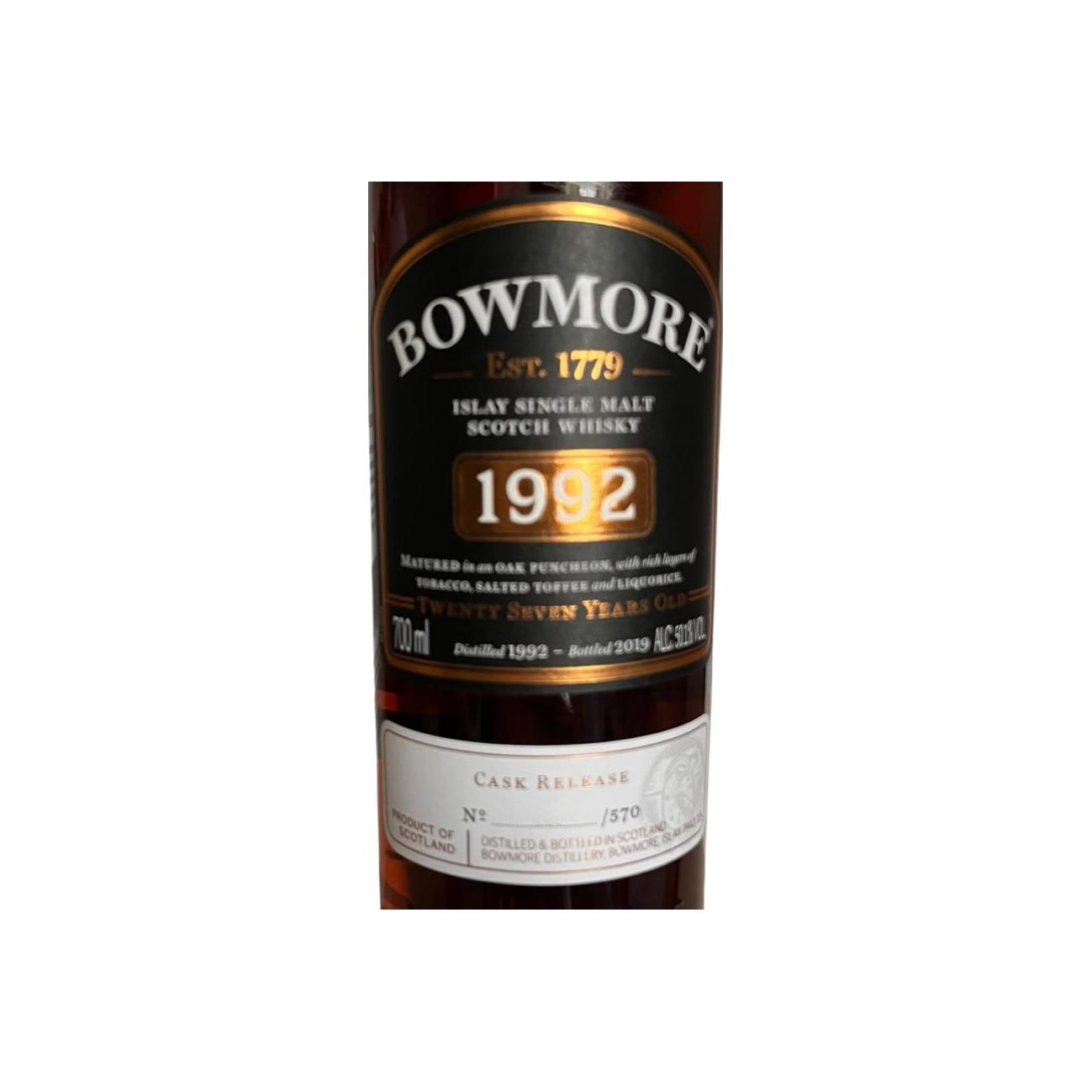 Bowmore 1992 27 Years Single Malt Whisky
