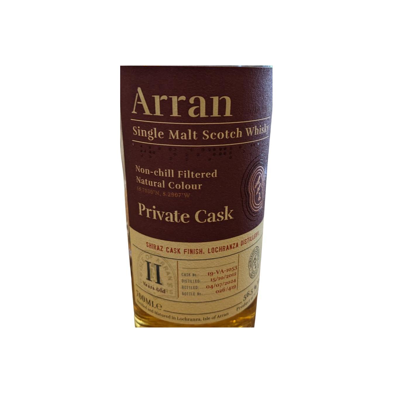 Arran Private Cask 2012 11 Years Single Malt Whisky