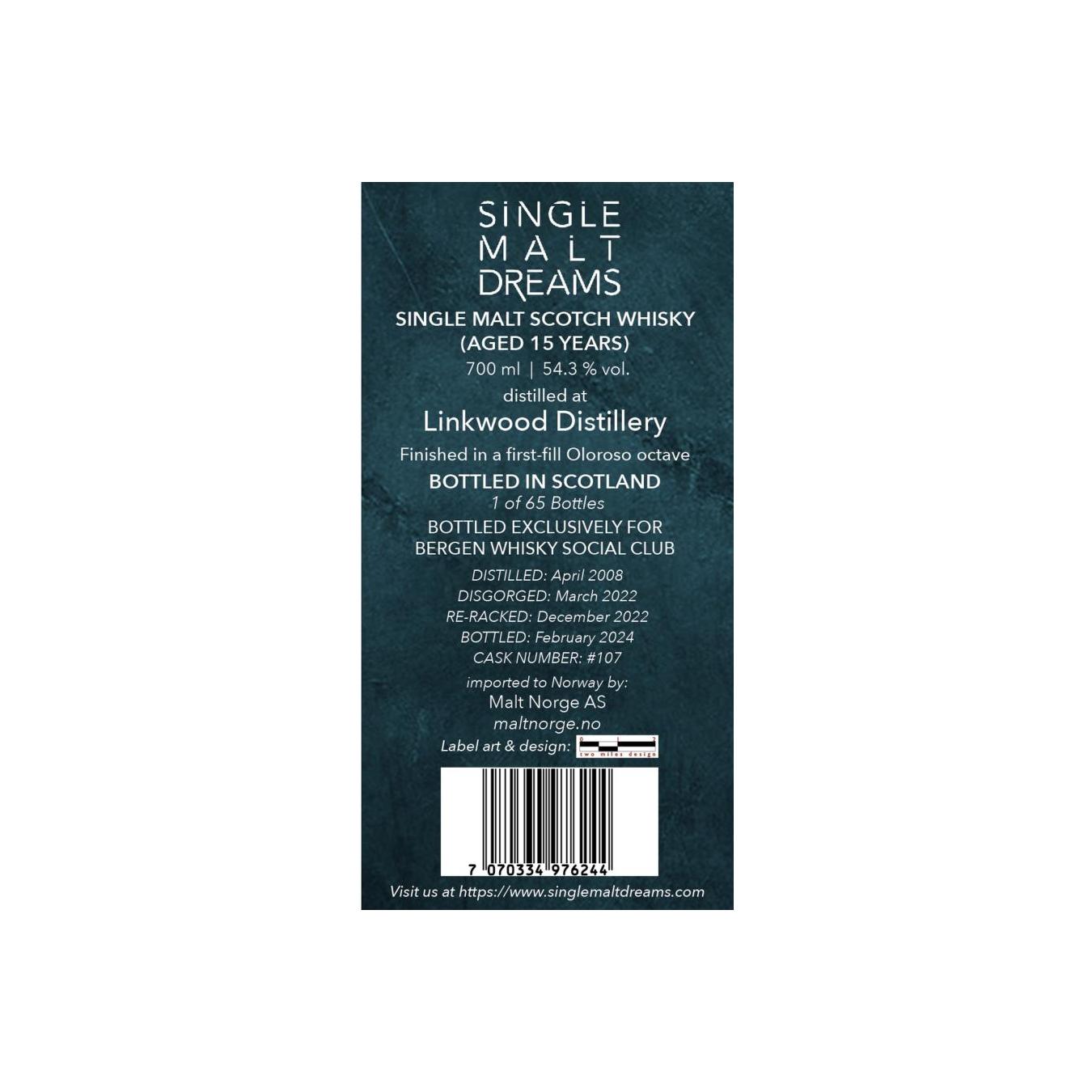Linkwood Single Cask 2008 15 Years Single Malt Whisky 2