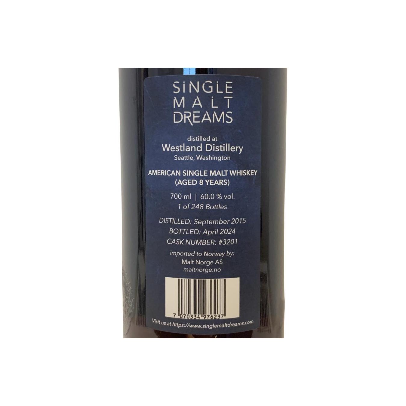 Westland Single Cask 2015 8 Years Single Malt Whisky 2
