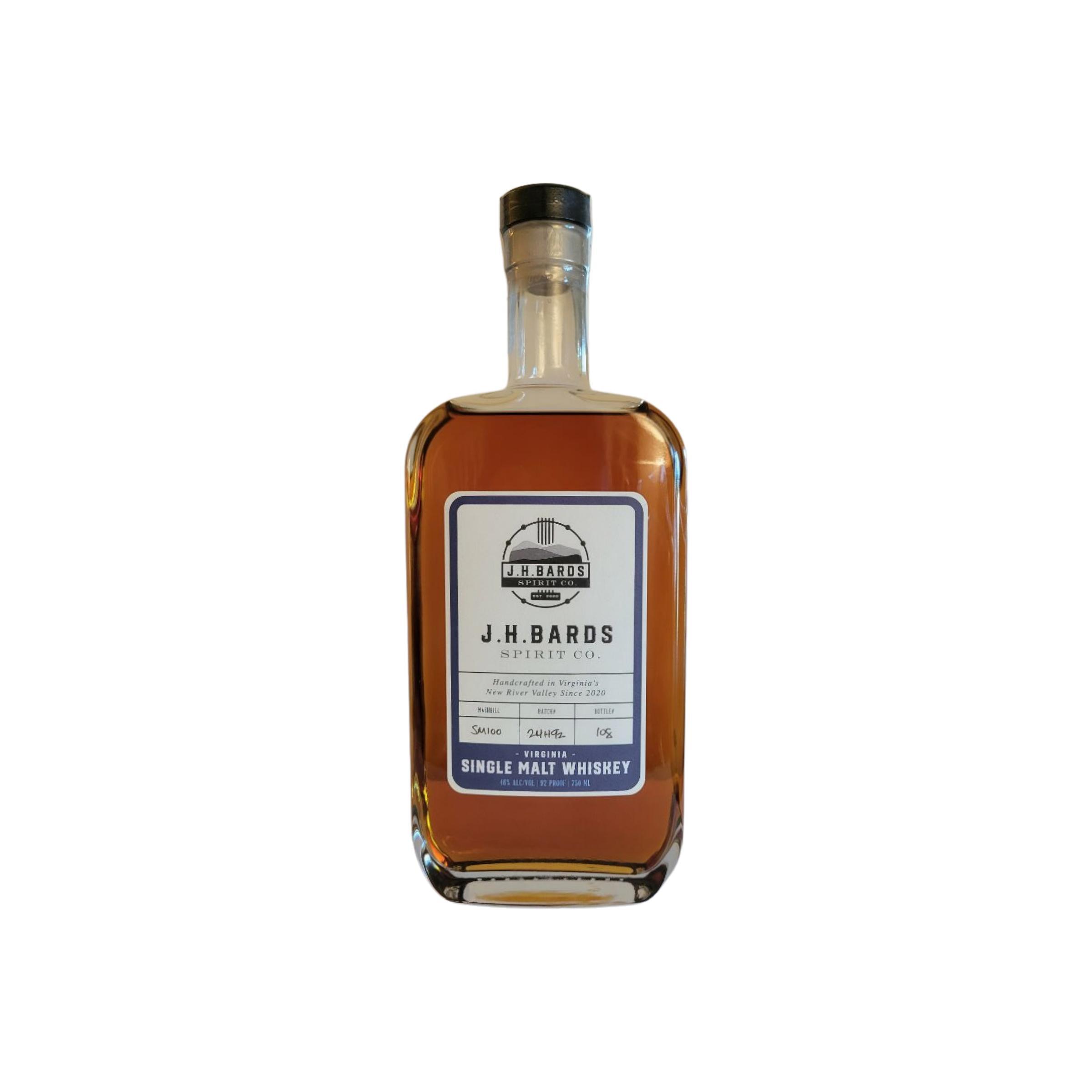 J.H. Bards Virginia Single Malt Whiskey