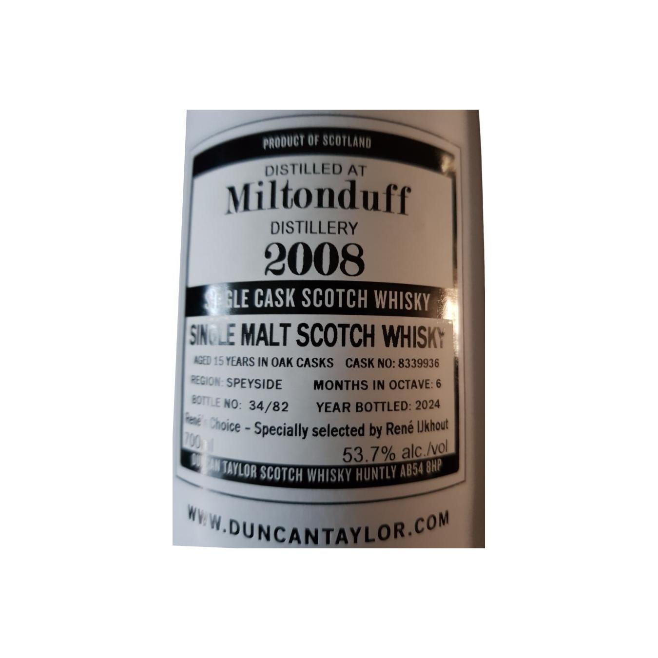 Miltonduff The Octave 2008 15 Years Single Malt Whisky