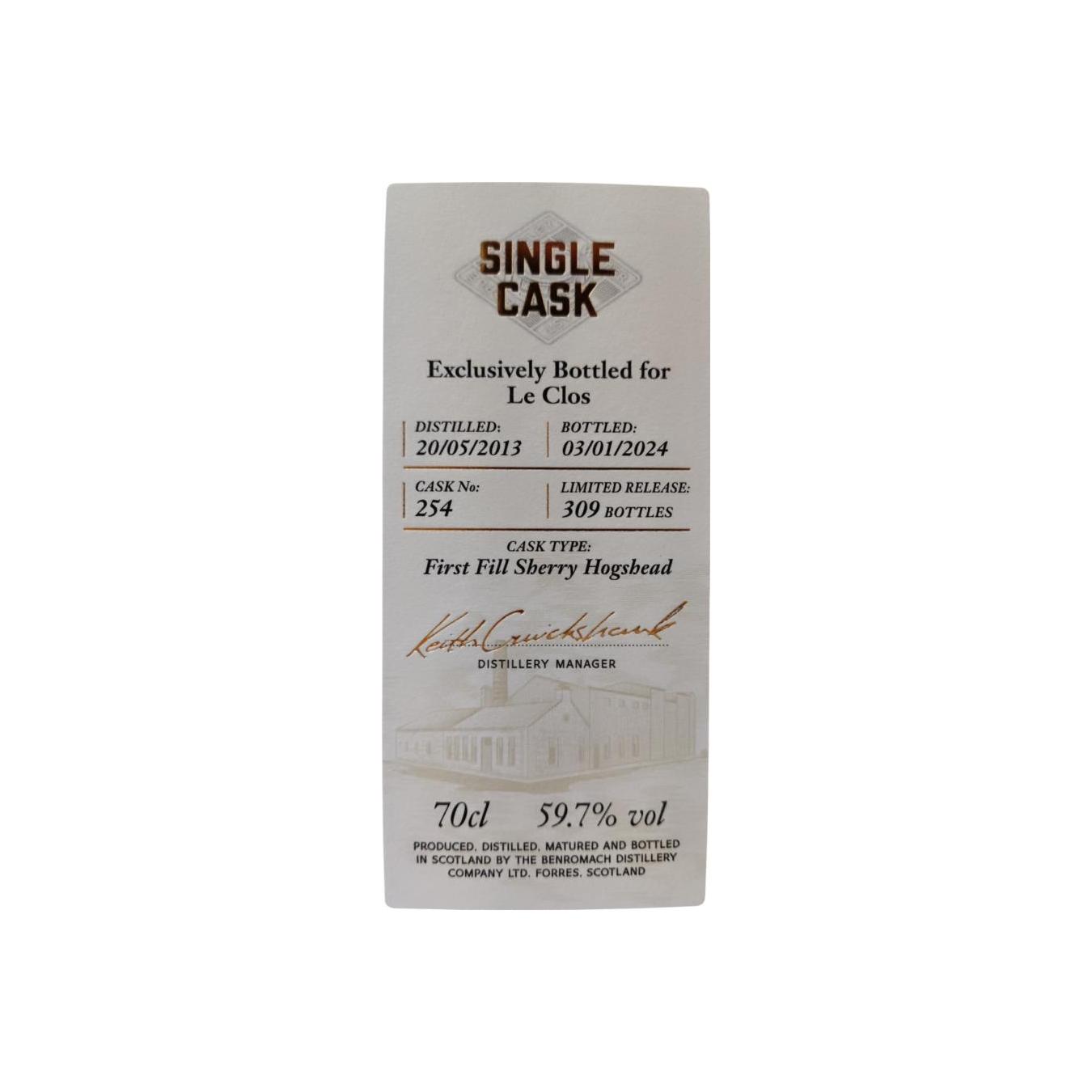 Benromach Single Cask 2013 Single Malt Whisky