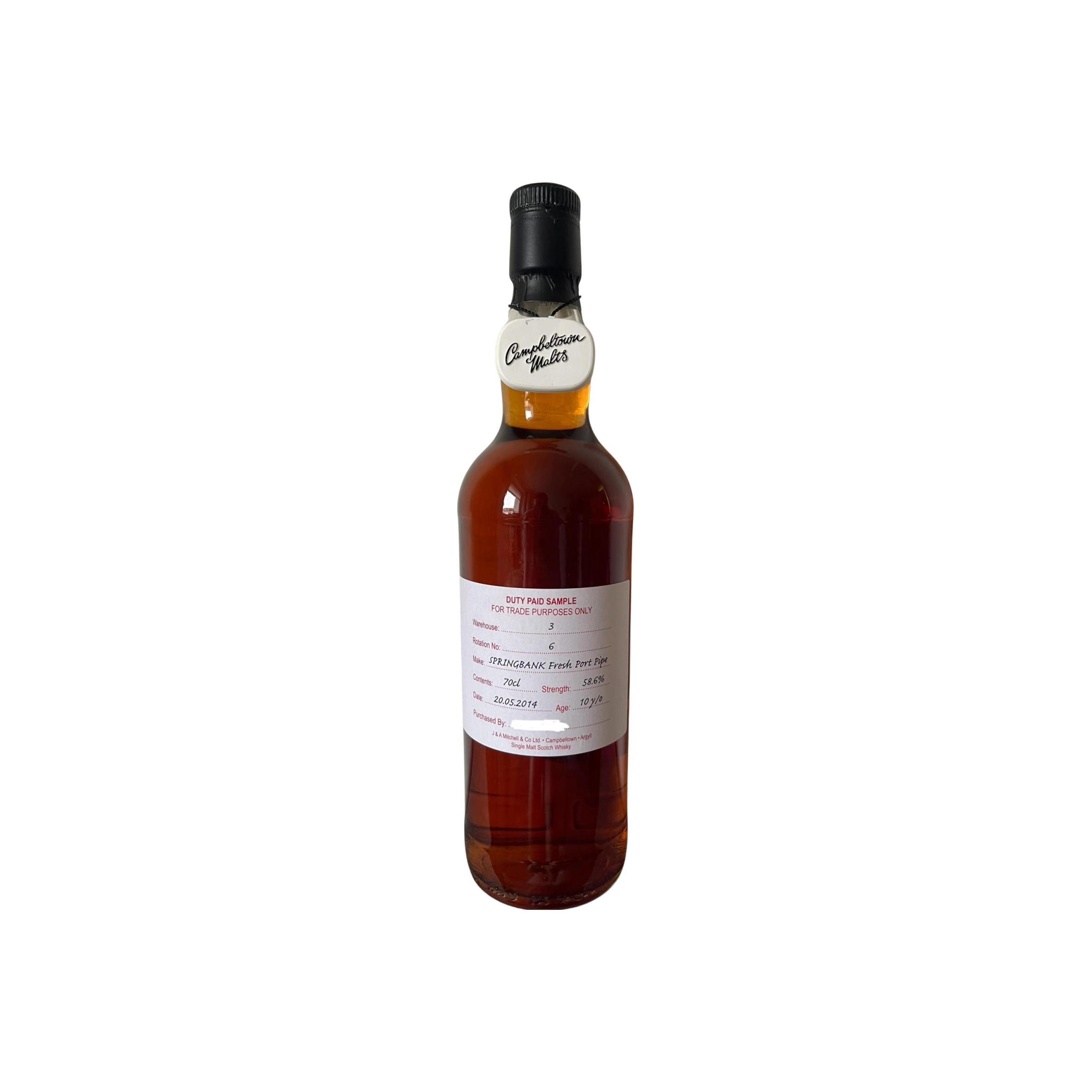 Springbank Duty Paid Sample - For Trade Purposes Only 2014 10 Years Single Malt Whisky