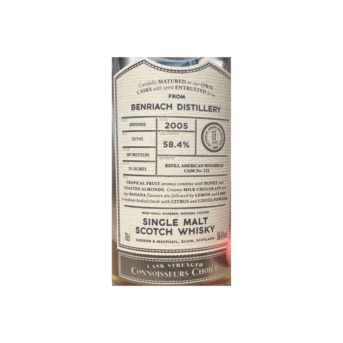 BenRiach 2005 17 Years Single Malt Whisky