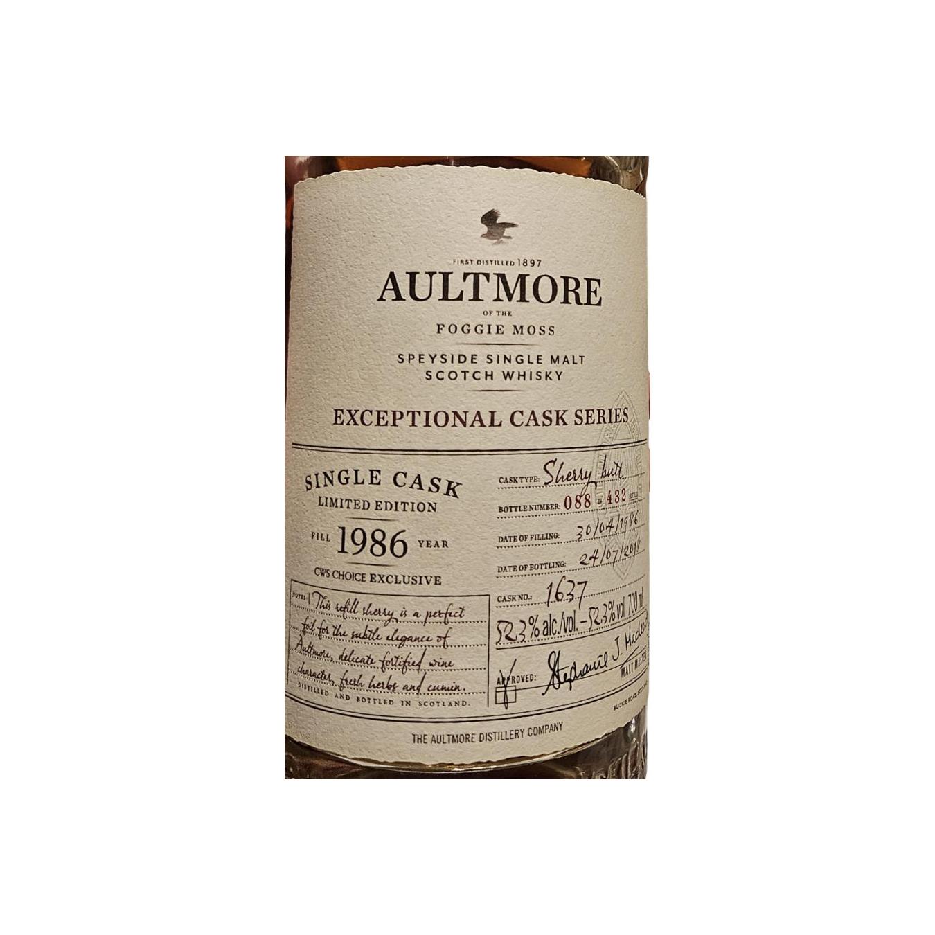 Aultmore 1986 Single Malt Whisky