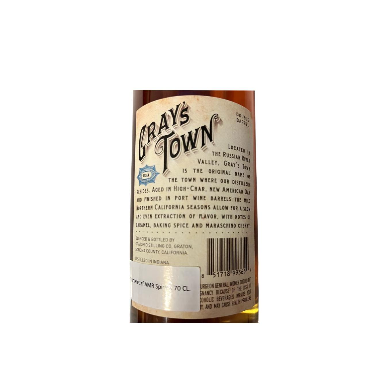 Gray's Town Whiskey Finished In Port Wine Barrels 2