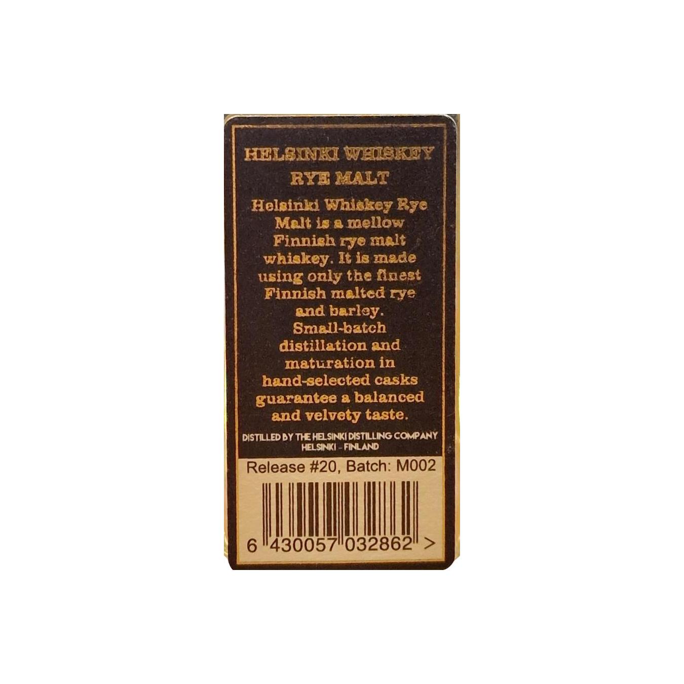 Helsinki Whiskey Rye Malt - Release #20 2