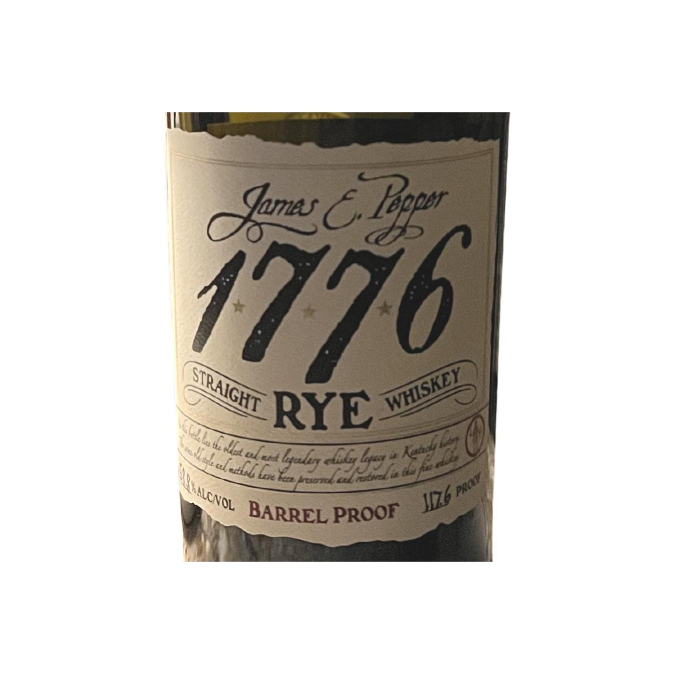James E. Pepper 1776 Straight Rye Whiskey