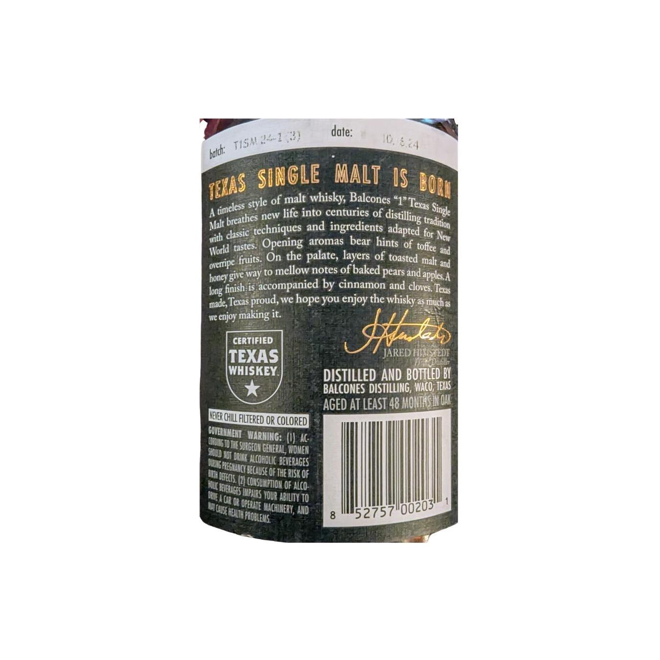 Balcones Texas Single Malt Whisky 3