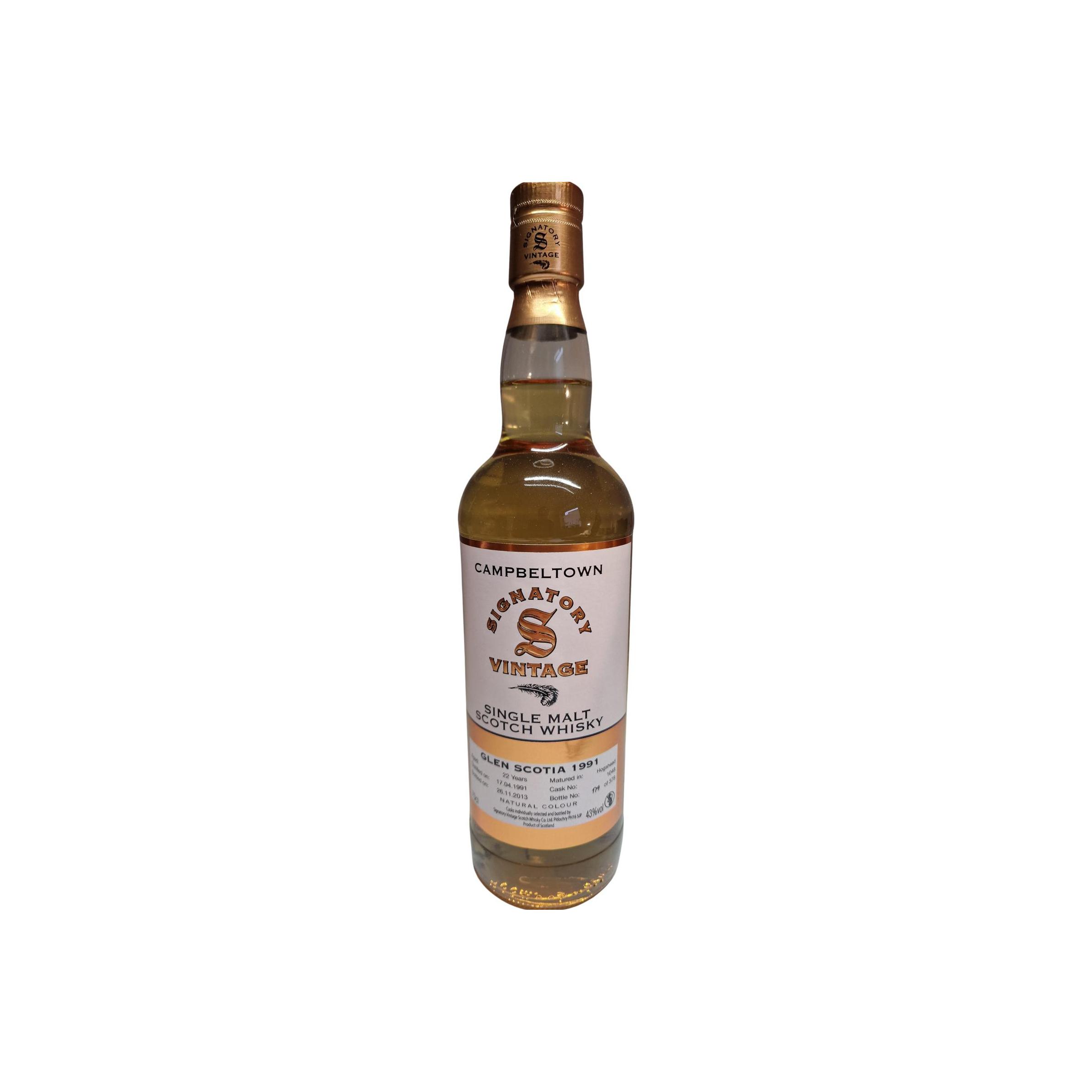 Glen Scotia 1991 22 Years Single Malt Whisky