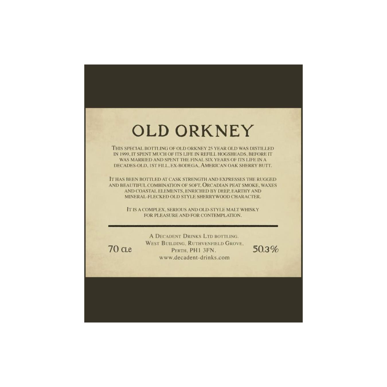 Old Orkney 1999 DeDr 2