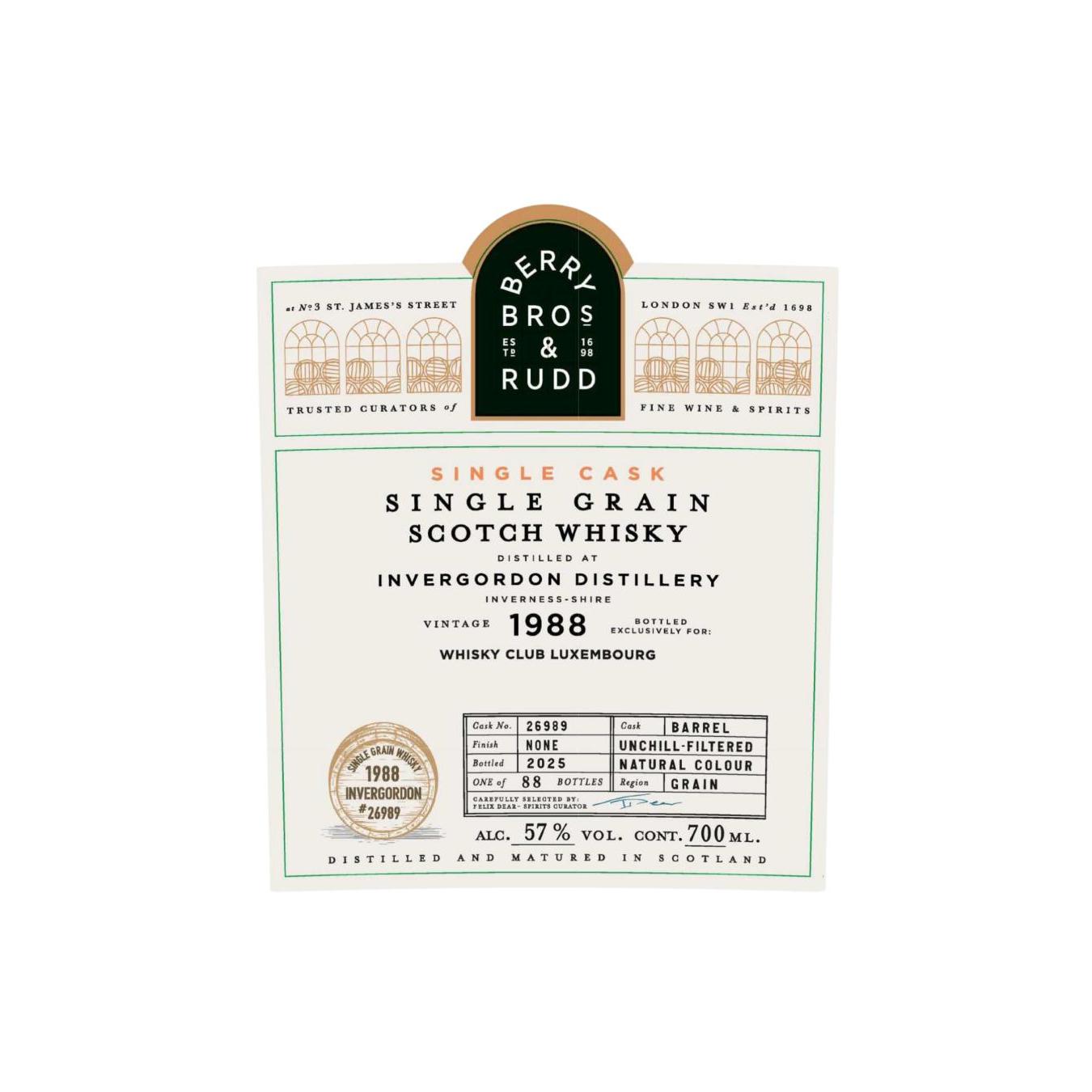Invergordon 1988 38 Years Single Malt Whisky