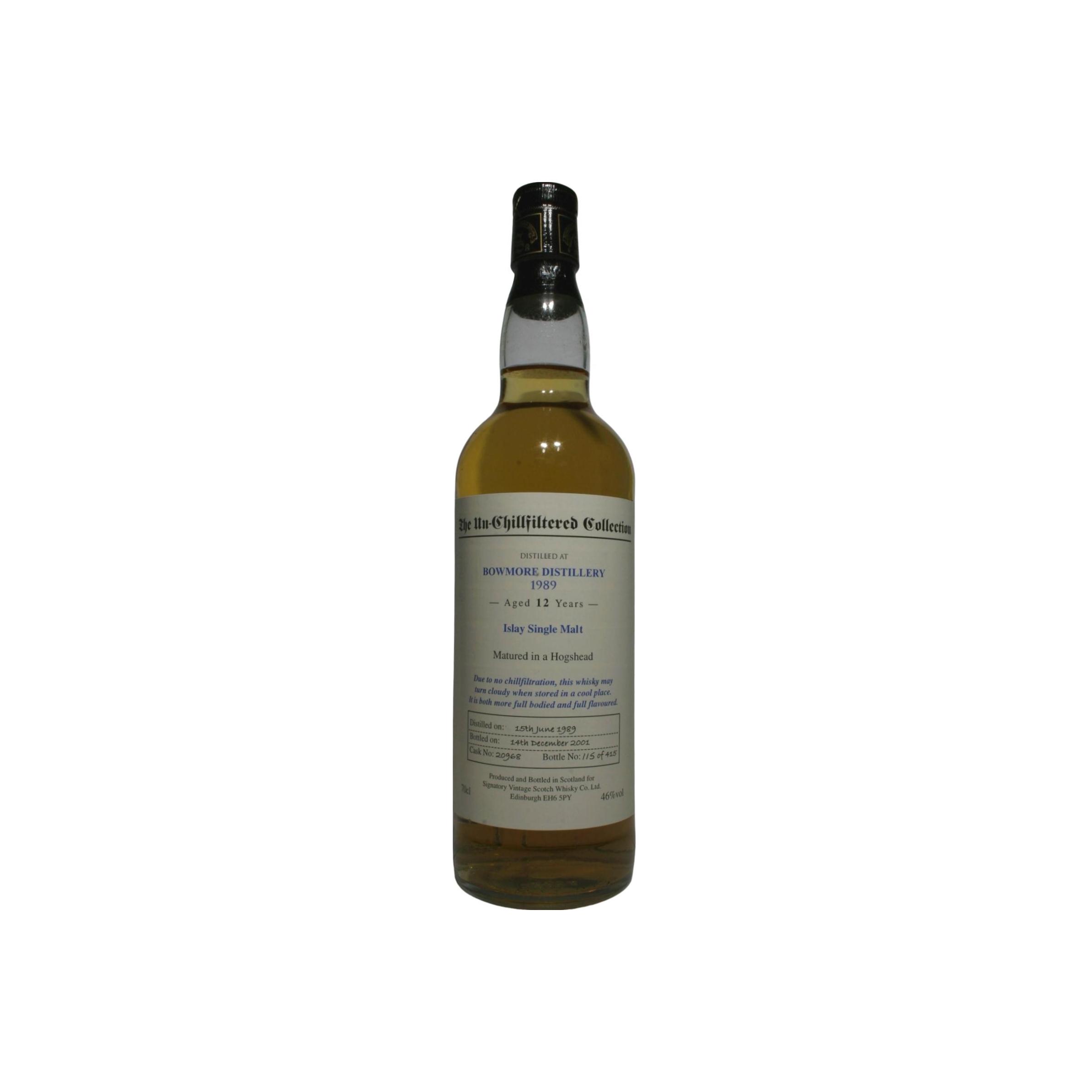 Bowmore The Un-Chillfiltered Collection 1989 12 Years