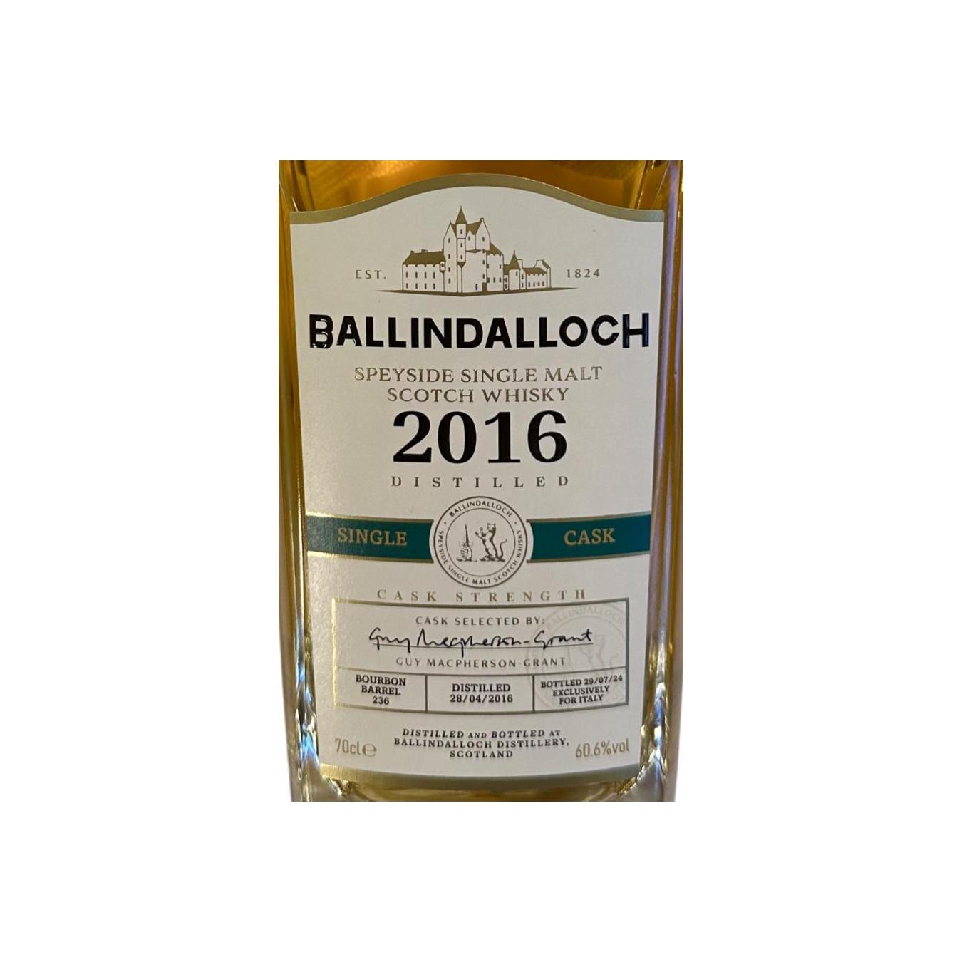 Ballindalloch Single Cask 2016 8 Years Single Malt Whisky 2