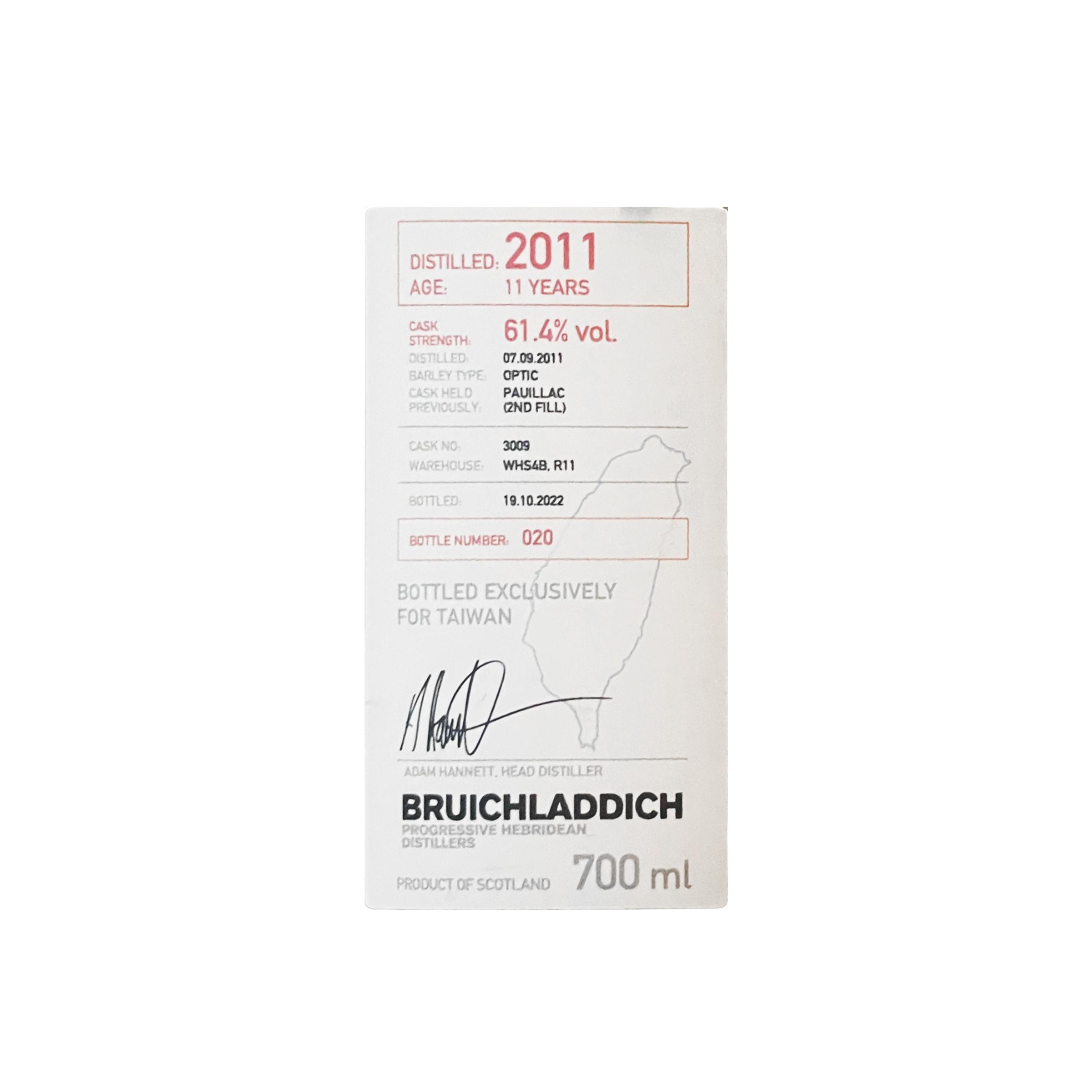 Bruichladdich 2011 11 Years Single Malt Whisky