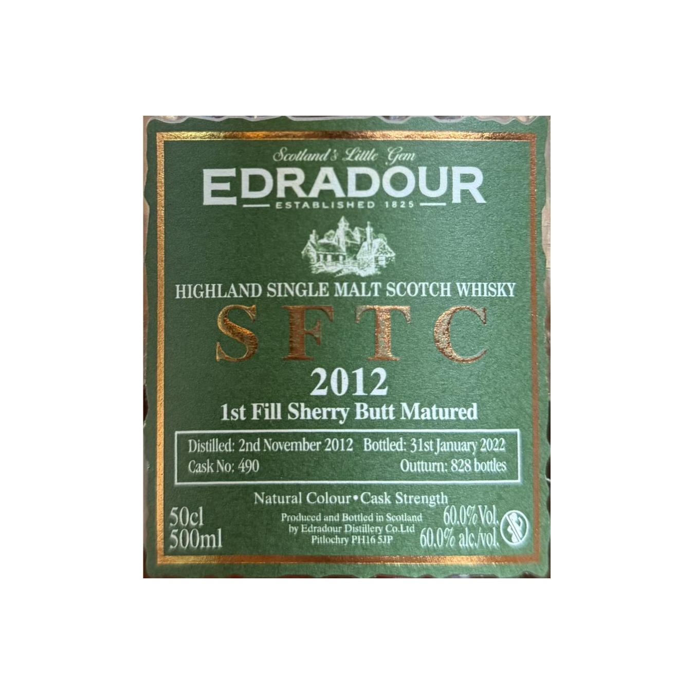Edradour 2012 9 Years Single Malt Whisky