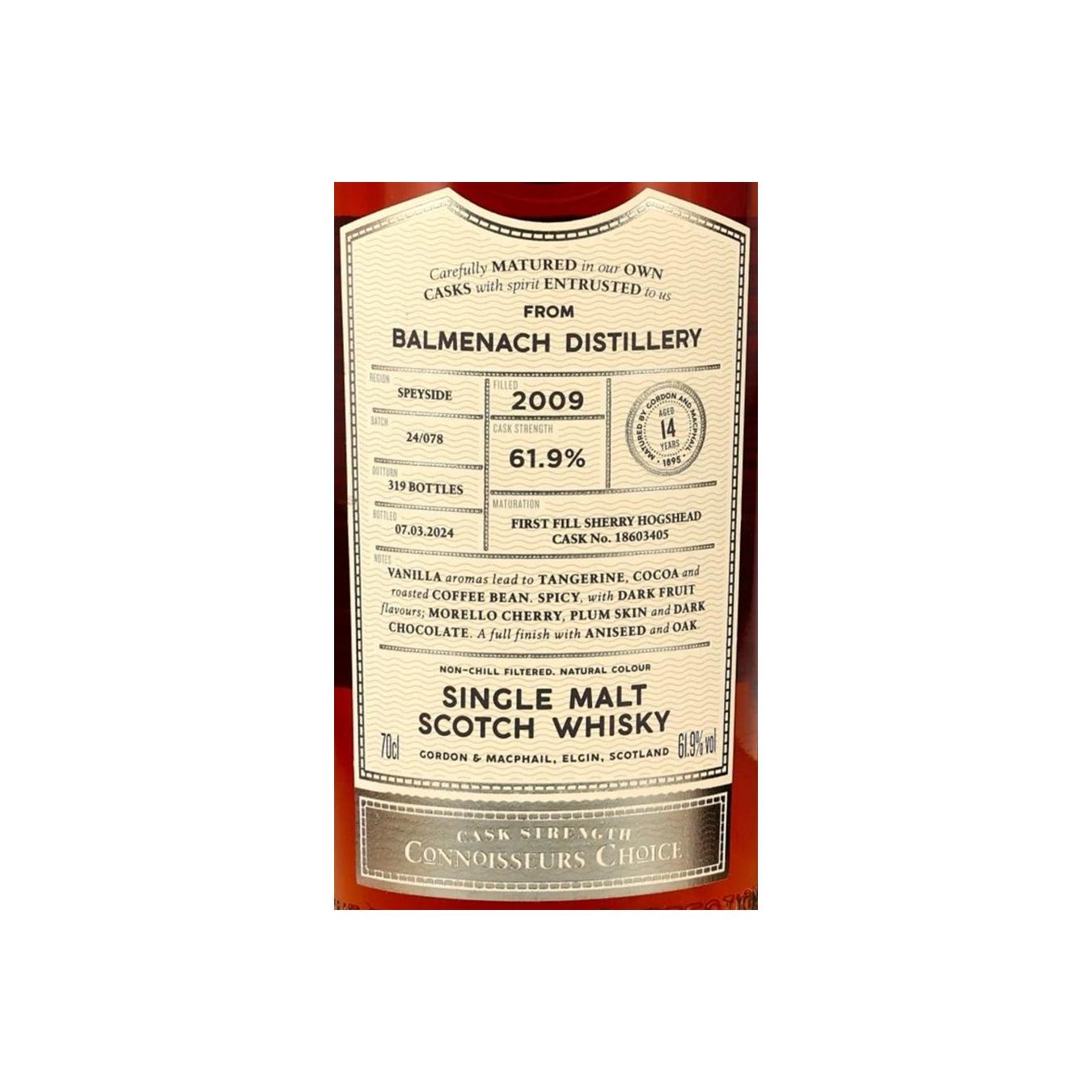 Balmenach Connoisseurs Choice - Cask Strength 2009 14 Years Single Malt Whisky 3