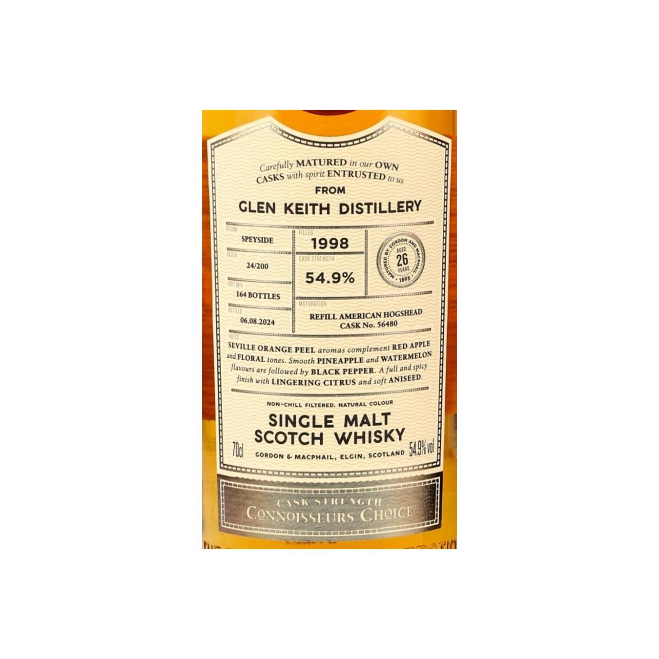 Glen Keith Connoisseurs Choice 1998 26 Years Single Malt Whisky 3