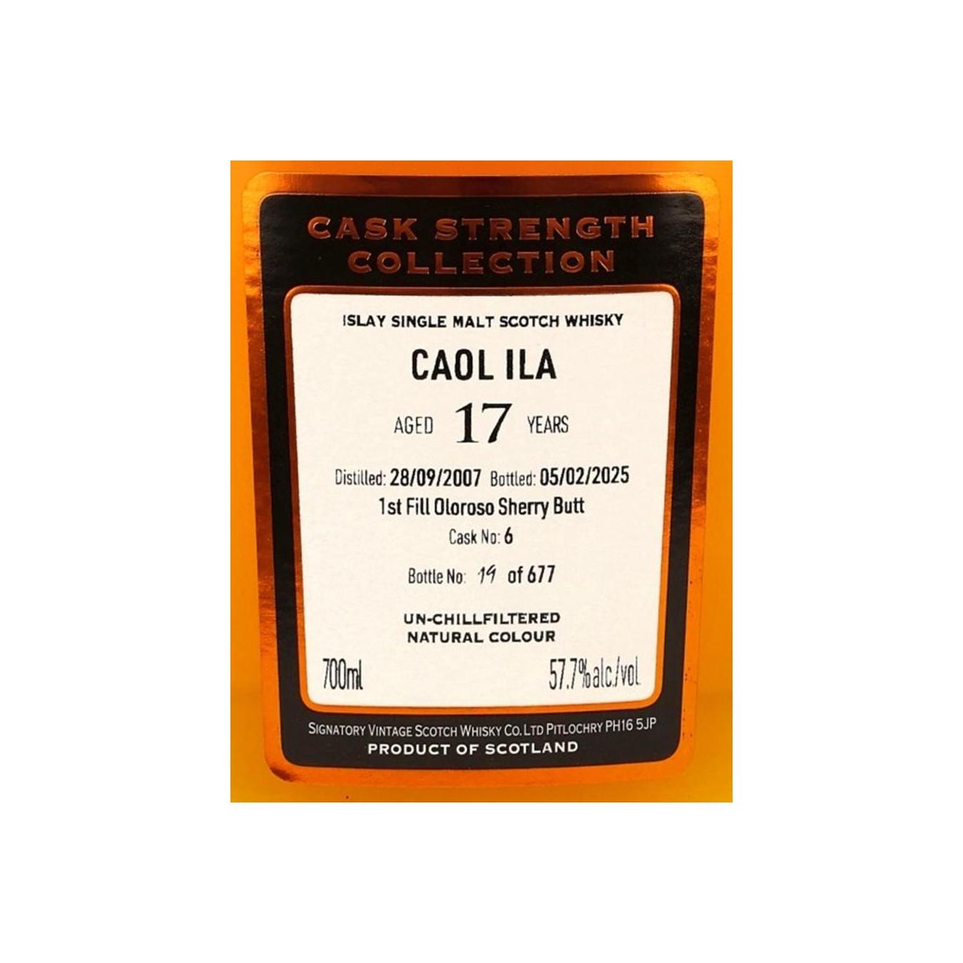 Caol Ila Cask Strength Collection 17 Years Single Malt Whisky 2