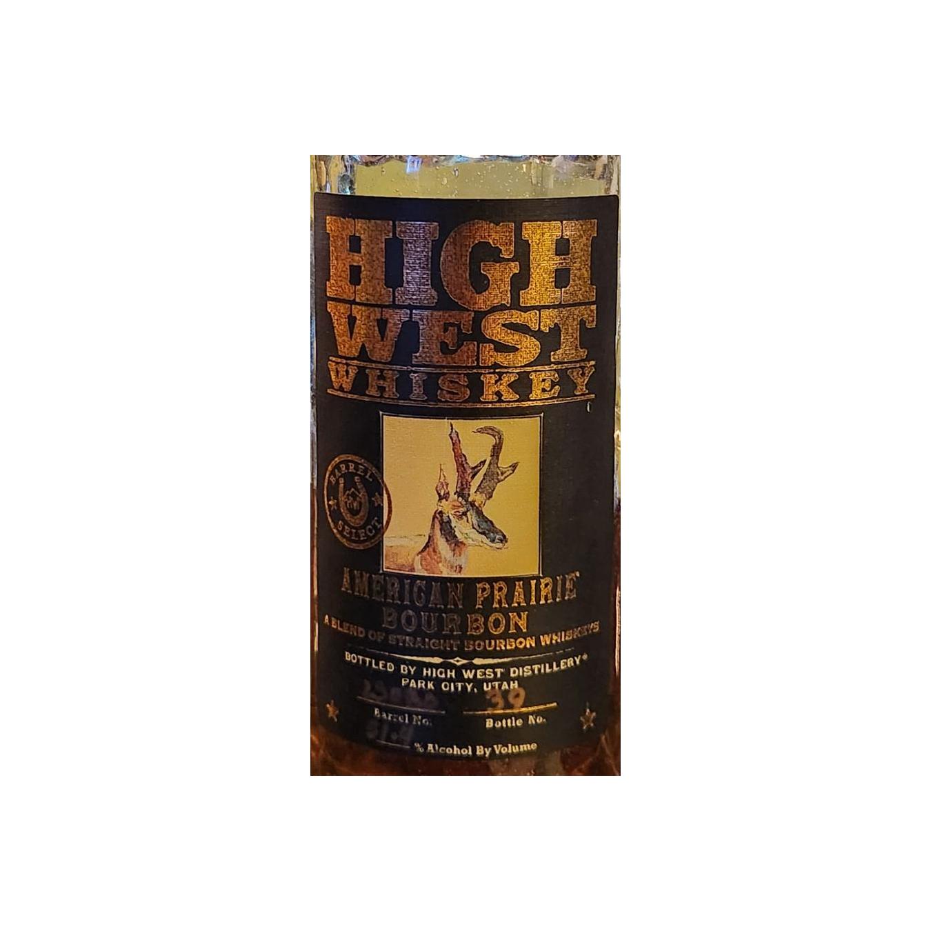 High West American Prairie bourbon