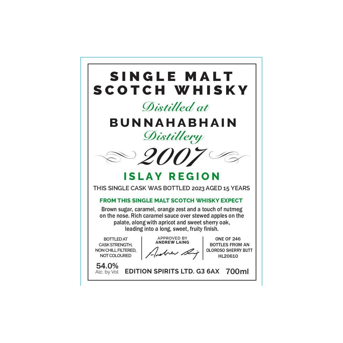 Bunnahabhain 2007 ED 3