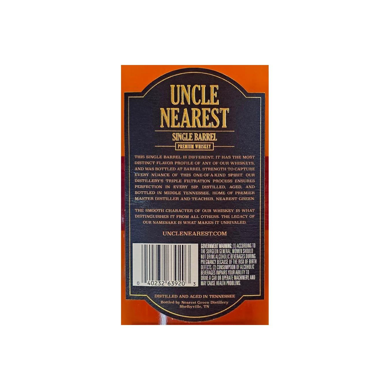 Uncle Nearest Single Barrel Premium Whiskey 2