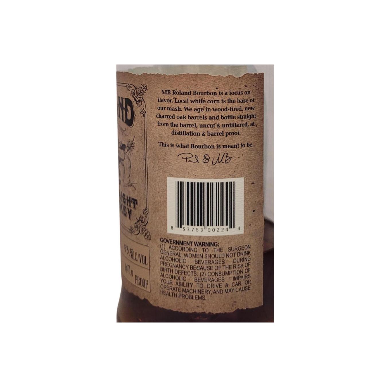 MB Roland Kentucky Straight Bourbon Whiskey 3