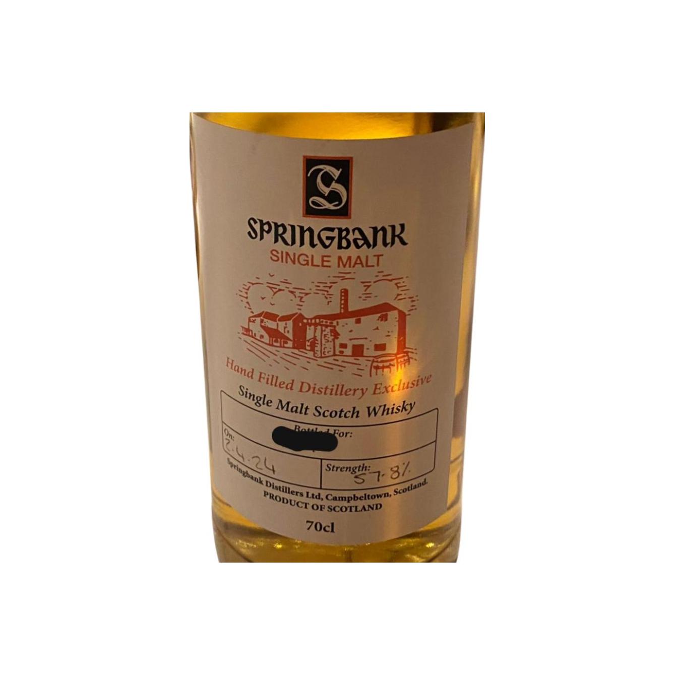 Springbank Hand Filled Distillery Exclusive
