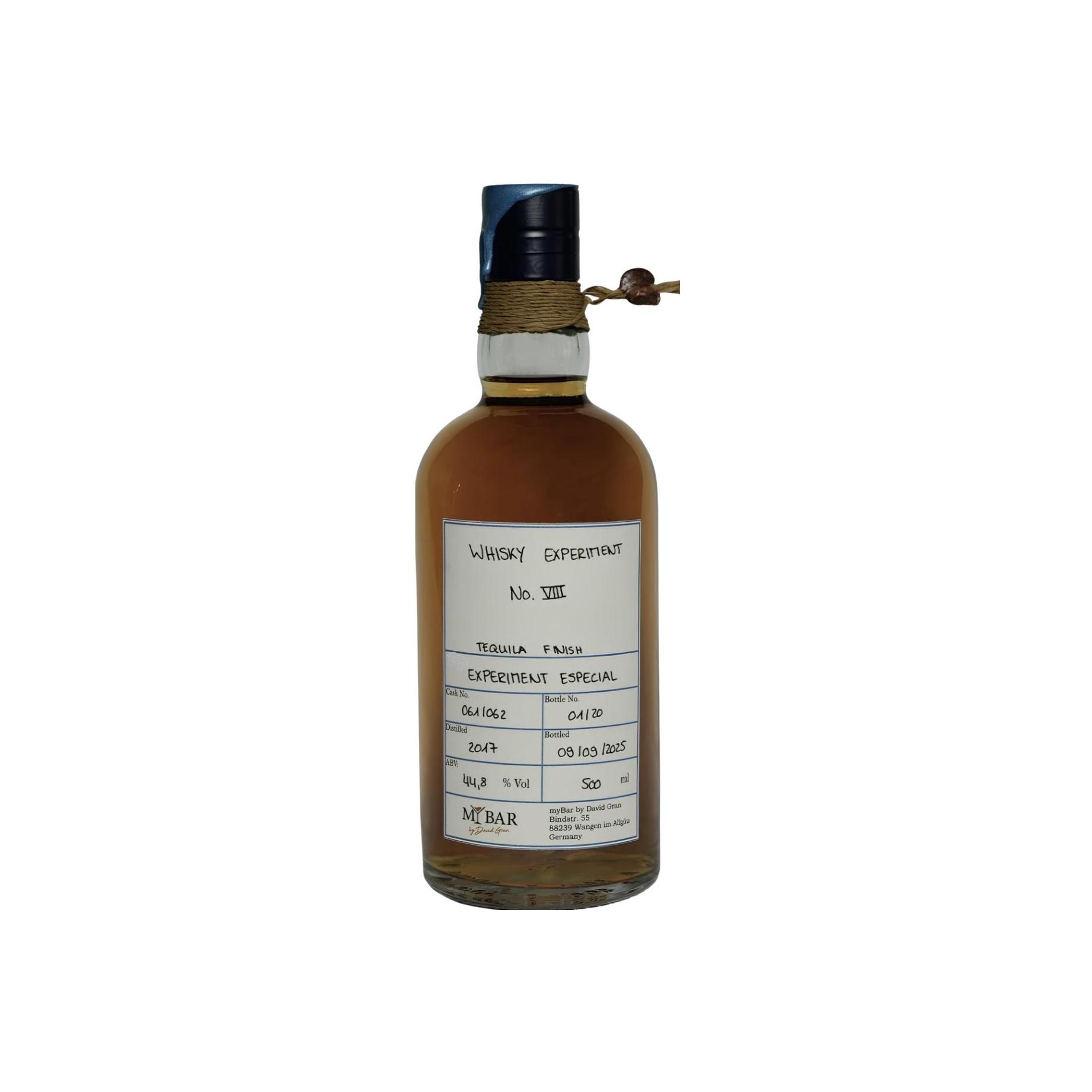 Whisky Experiment 2017 myBar