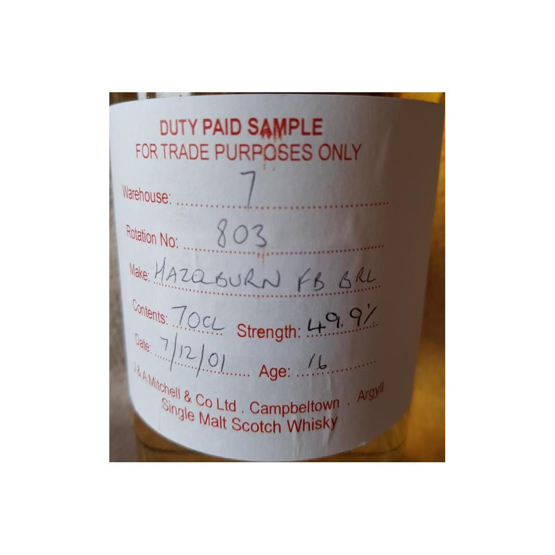 Hazelburn 2001