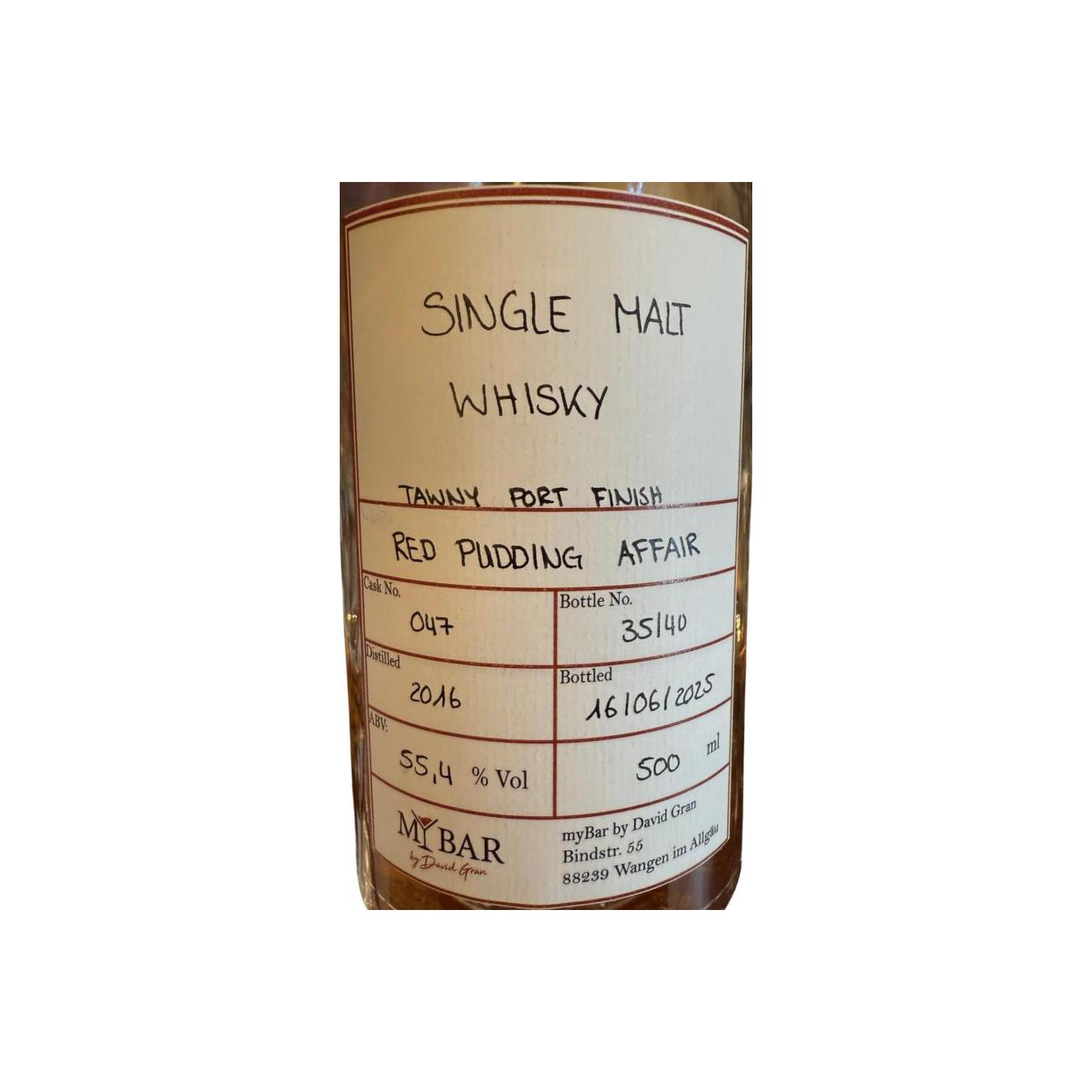 Single Malt Whisky 2016 myBar