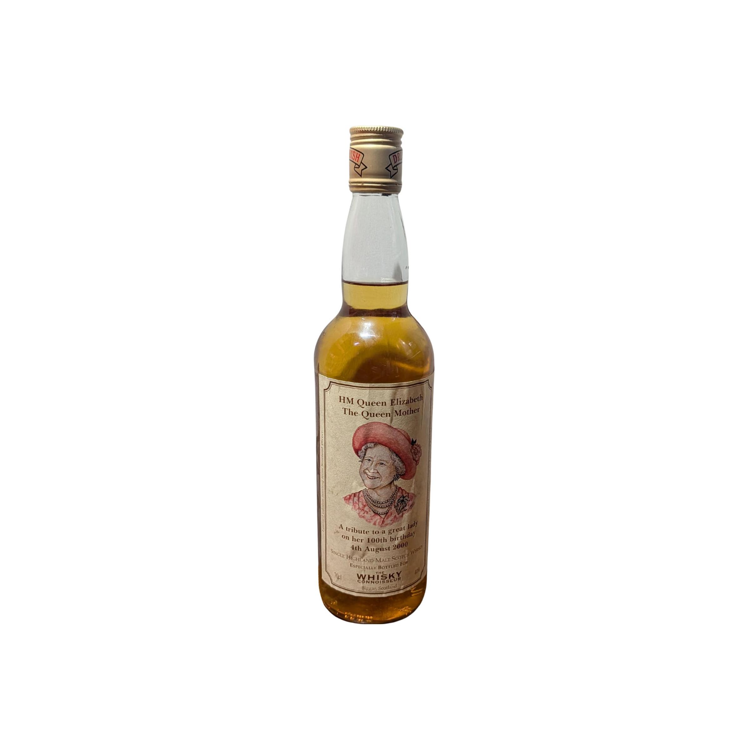 Single Highland Malt Scotch Whisky HM Queen Elizabeth The Queen Mother 100th Birthday Tribute WC