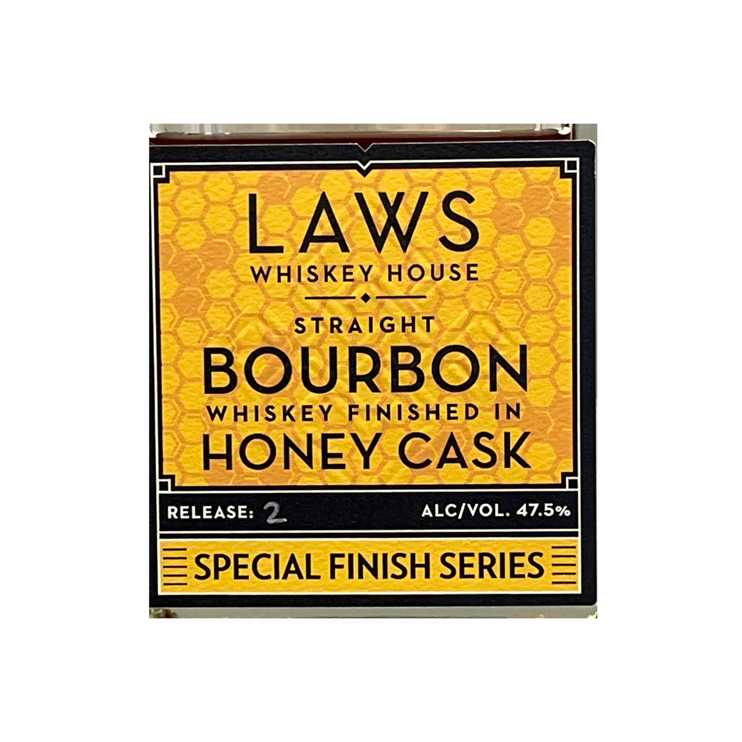 Laws Straight Bourbon Whiskey Finished in a Honey Cask