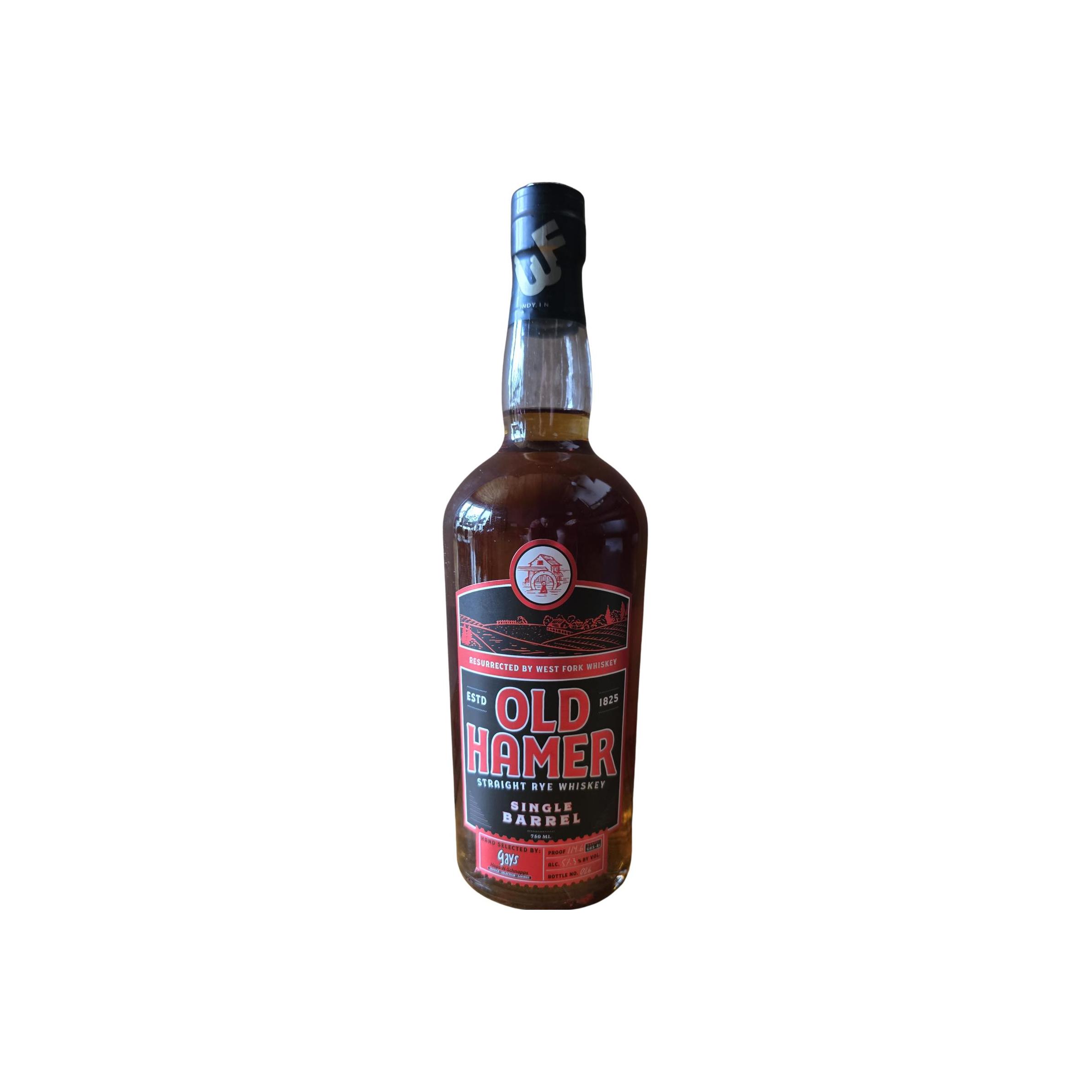 Old Hamer Straight Rye Whiskey
