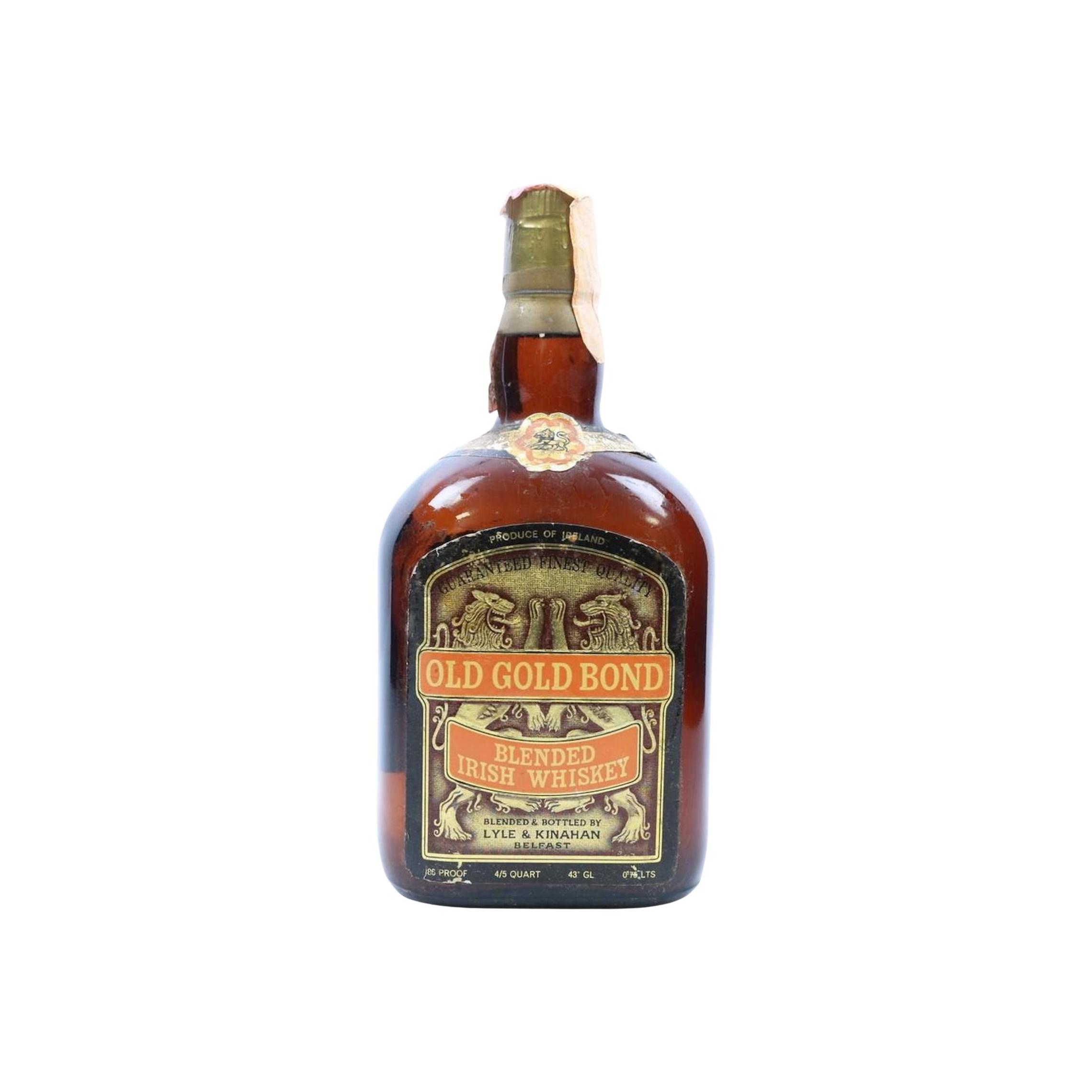 Blended Irish Whiskey Old Gold Bond UD