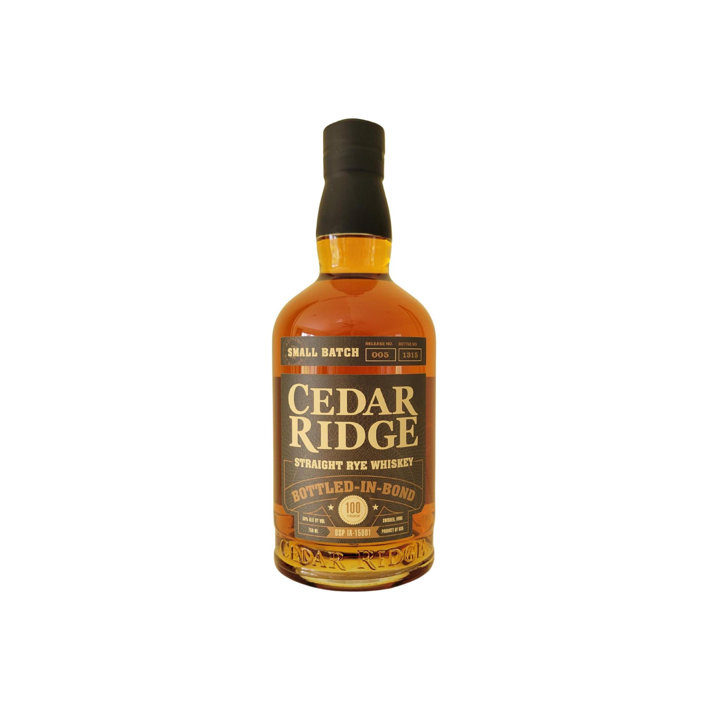 Cedar Ridge Straight Rye Whiskey